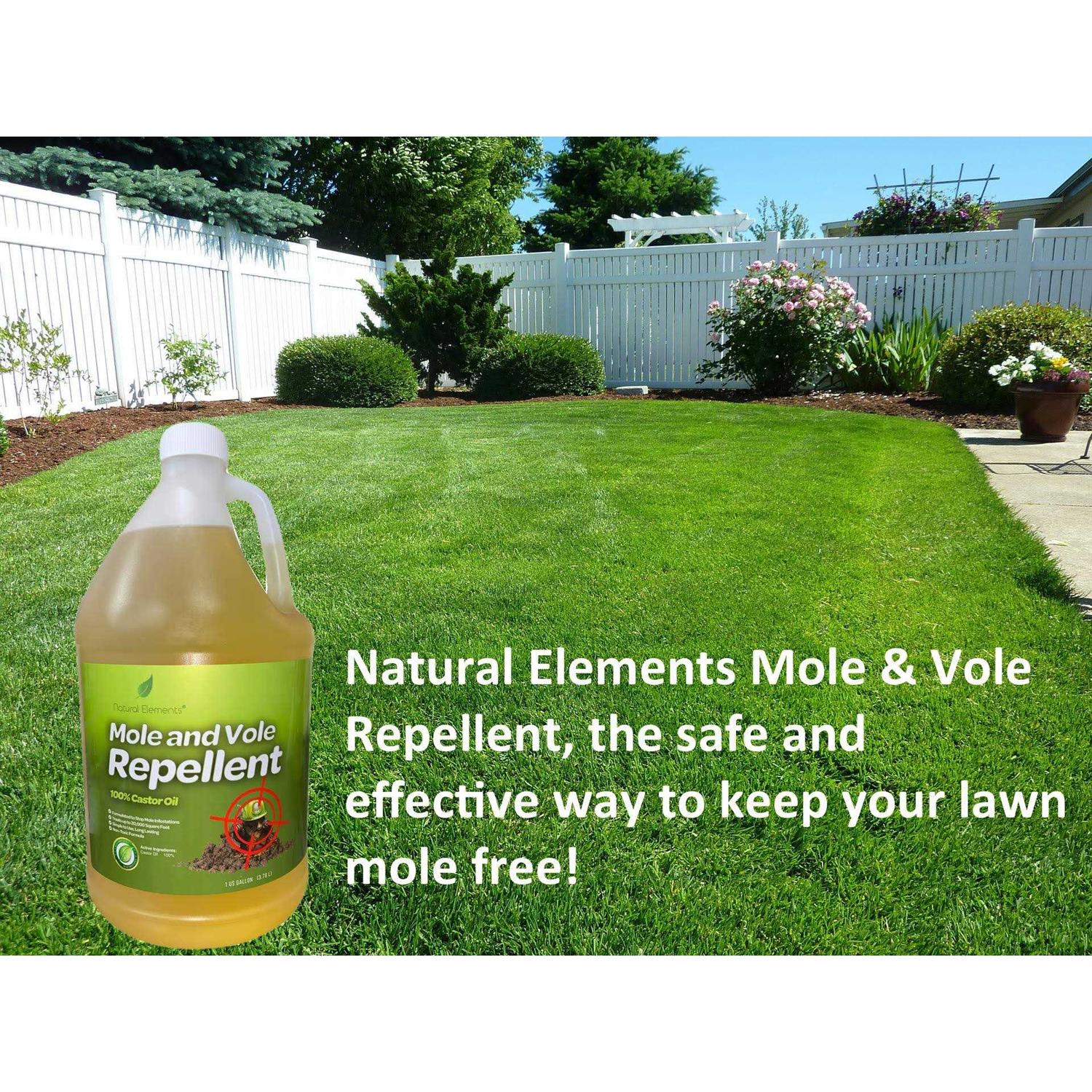 Natural Elements Mole and Vole Repellent 100% castor Oil