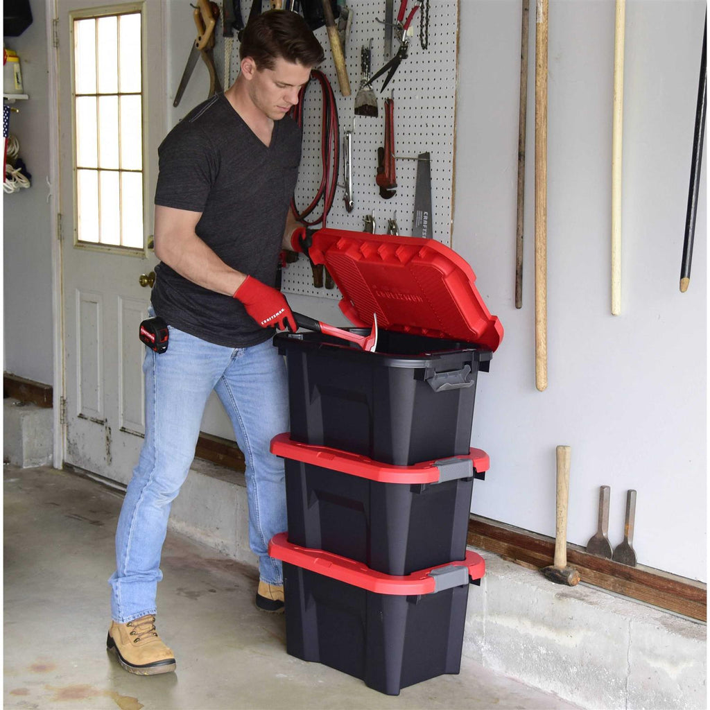 CRAFTSMAN Black Heavy Duty Tote with Latching Lid CMXXPBP