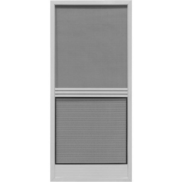 Precision Screen Provencial 36 In. W x 80 In. H x 7/8 In. Thick Gray Steel Screen Door