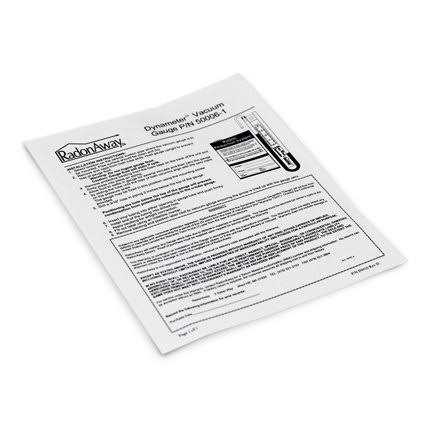RadonAway GP501 Radon Fan Install kit Two 3×3 White Couplings U-Tube Vacuum Gauge Radon System Labels