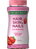Nature's Bounty Hair, Skin & Nails, 2,500 mcg of Biotin, 80 Gummies