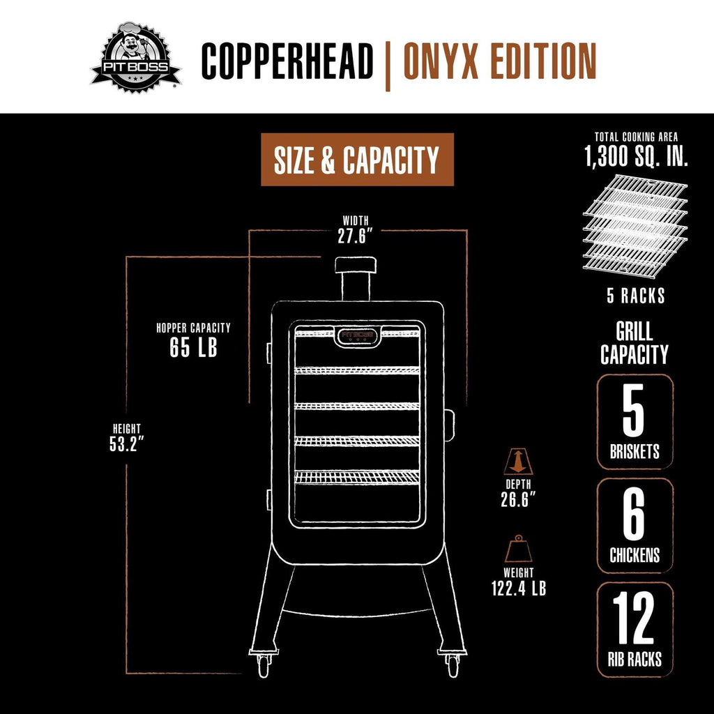 Pit Boss Copperhead 1300 sq in Vertical Wood Pellet Smoker