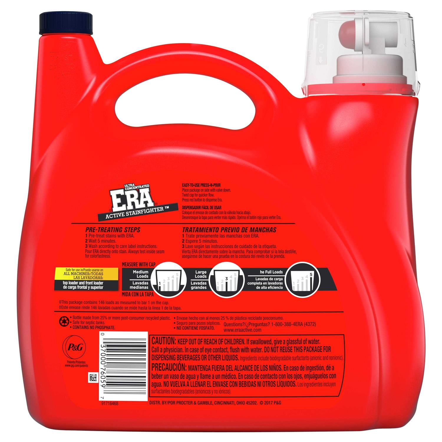 Era 2x Ultra Active Stainfighter Formula Regular Liquid Detergent