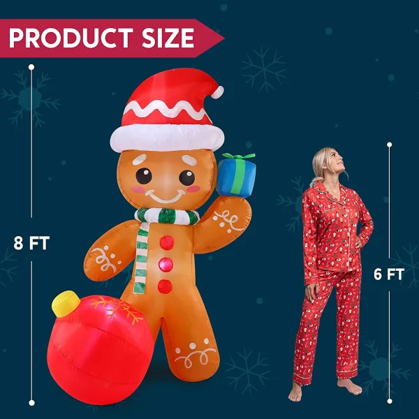 6ft Tall LED Welcome Sign Iatable Christmas Decor