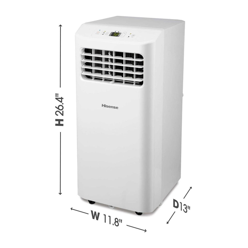 Hisense 5000-BTU DOE White Vented Portable Air Conditioner with Remote Cools 150-sq ft