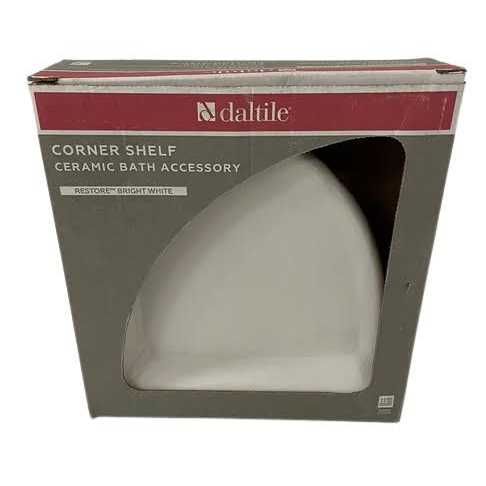 Daltile Restore 8.5 in. W Ceramic Wall Mounted Corner Shower Shelf Tile in White