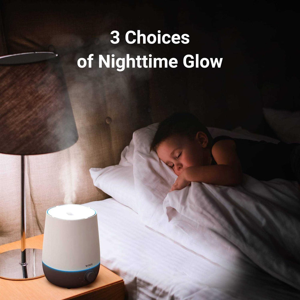 Winix L61 0.6 Gallon Ultrasonic Humidifier with Night Mood Light