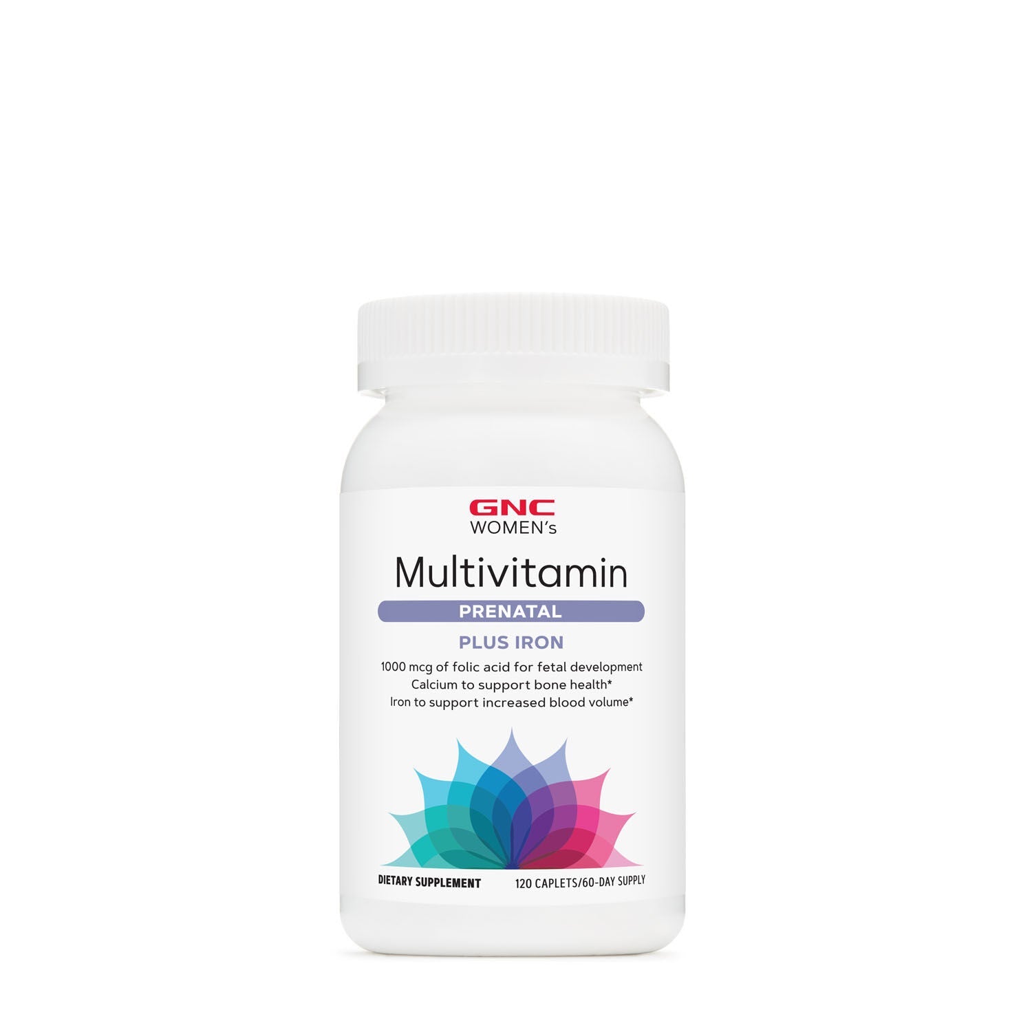 GNC Women's Prenatal Formula with Iron - 120 Caplets (60 Servings)