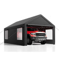 Luckyberry 10’x 20′ Heavy Duty Carport with Roll-up Ventilated Windows