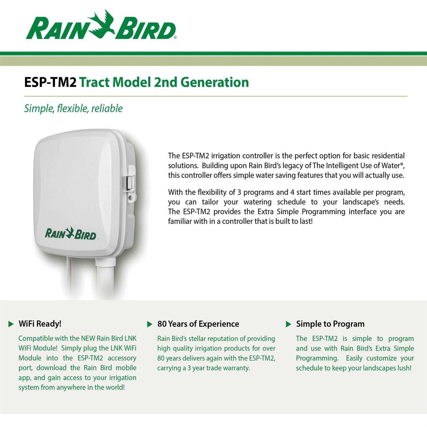 Rain Bird ESP-TM2 Irrigation Controller
