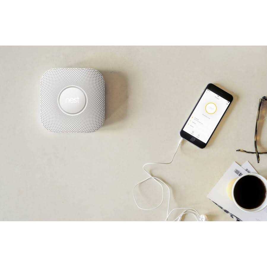 Google Nest Protect Smoke Alarm Smoke Detector Carbon Monoxide S3003LWES