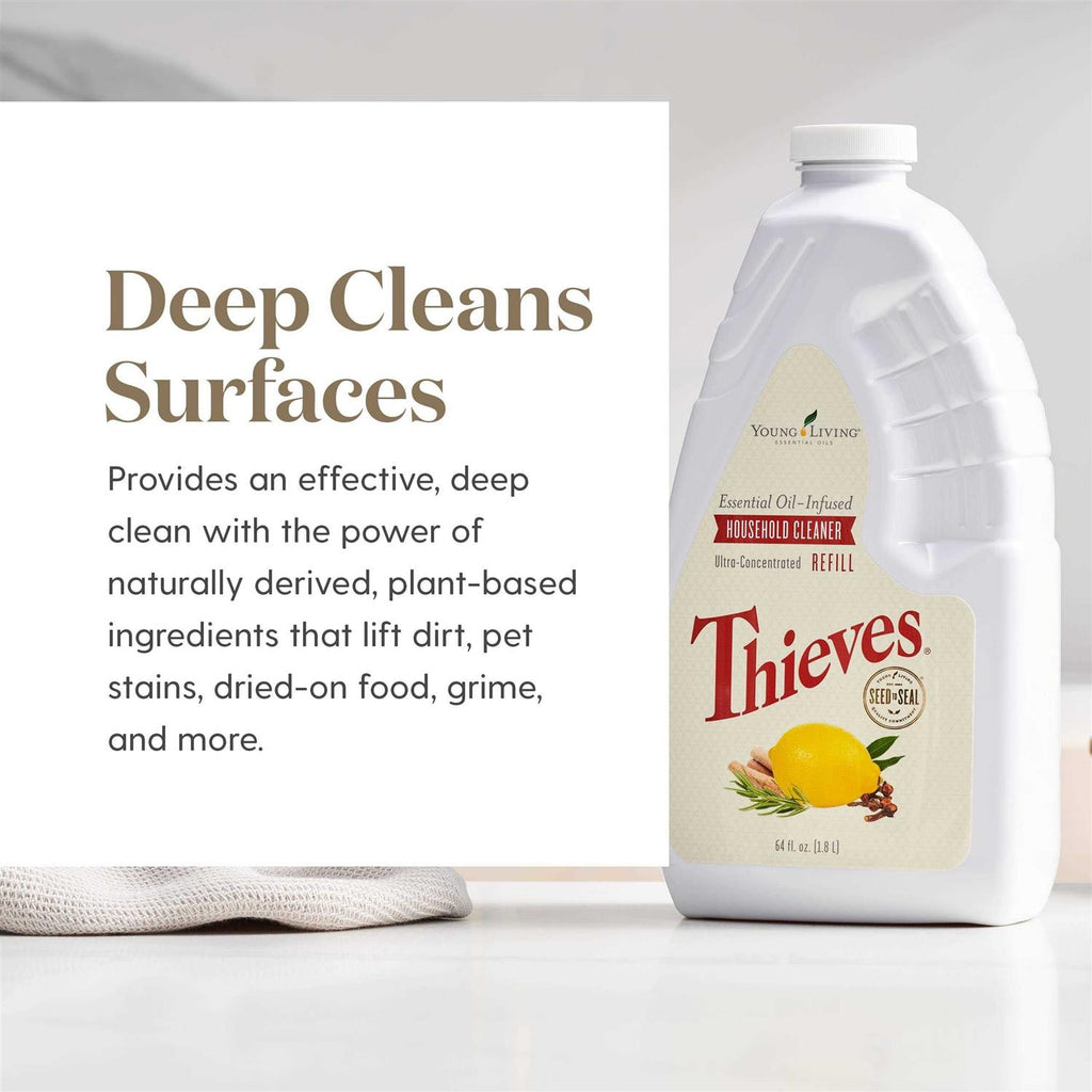 Thieves Household Cleaner Refill 64oz By Young Living Essential Oils,64 Fl.oz