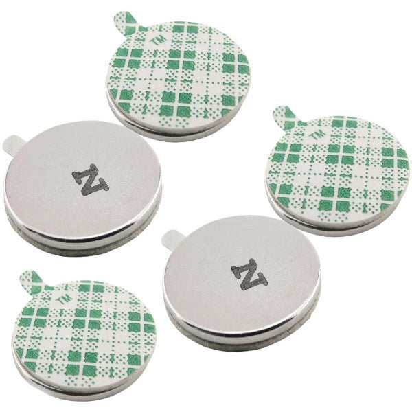 MagnetSource 3.91 Lb. Capacity Neodymium Disc Magnet with Adhesive (5-Pack)