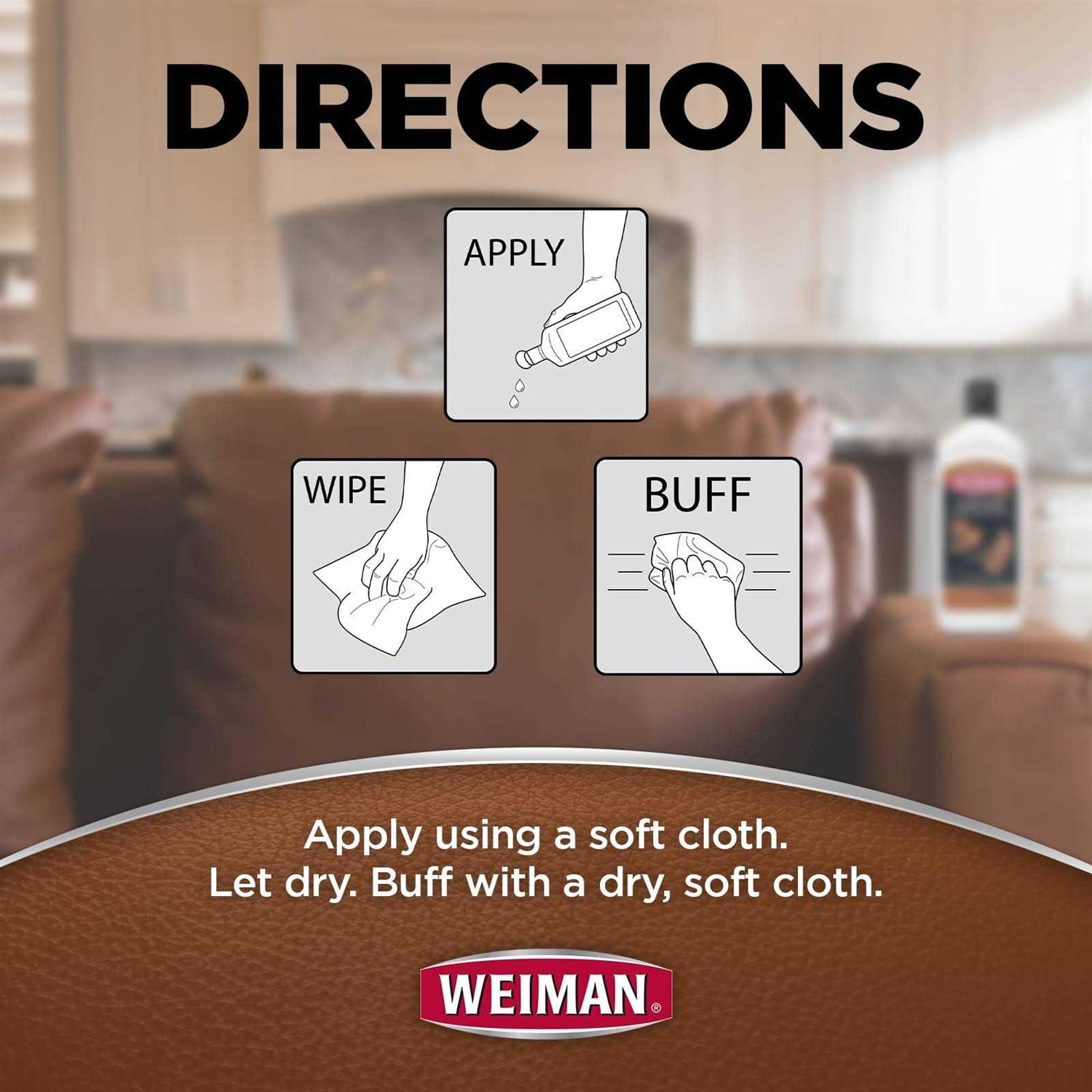 Weiman 3 in 1 Deep Leather Conditioner Cream Restores Leather Surfaces