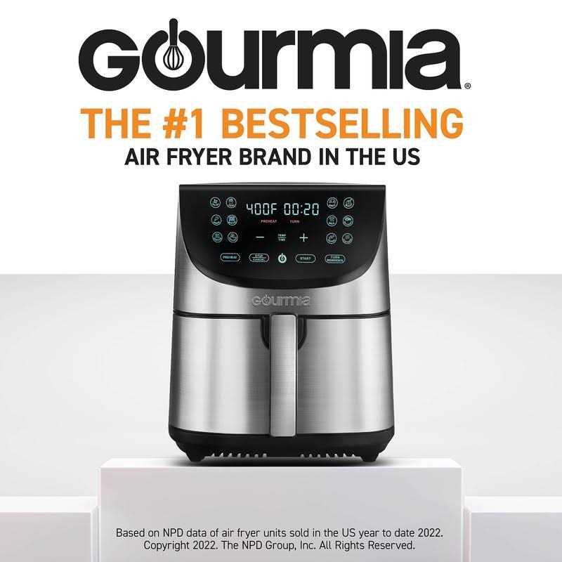 Gourmia 8 Qt. Stainless Steel Digital Air Fryer