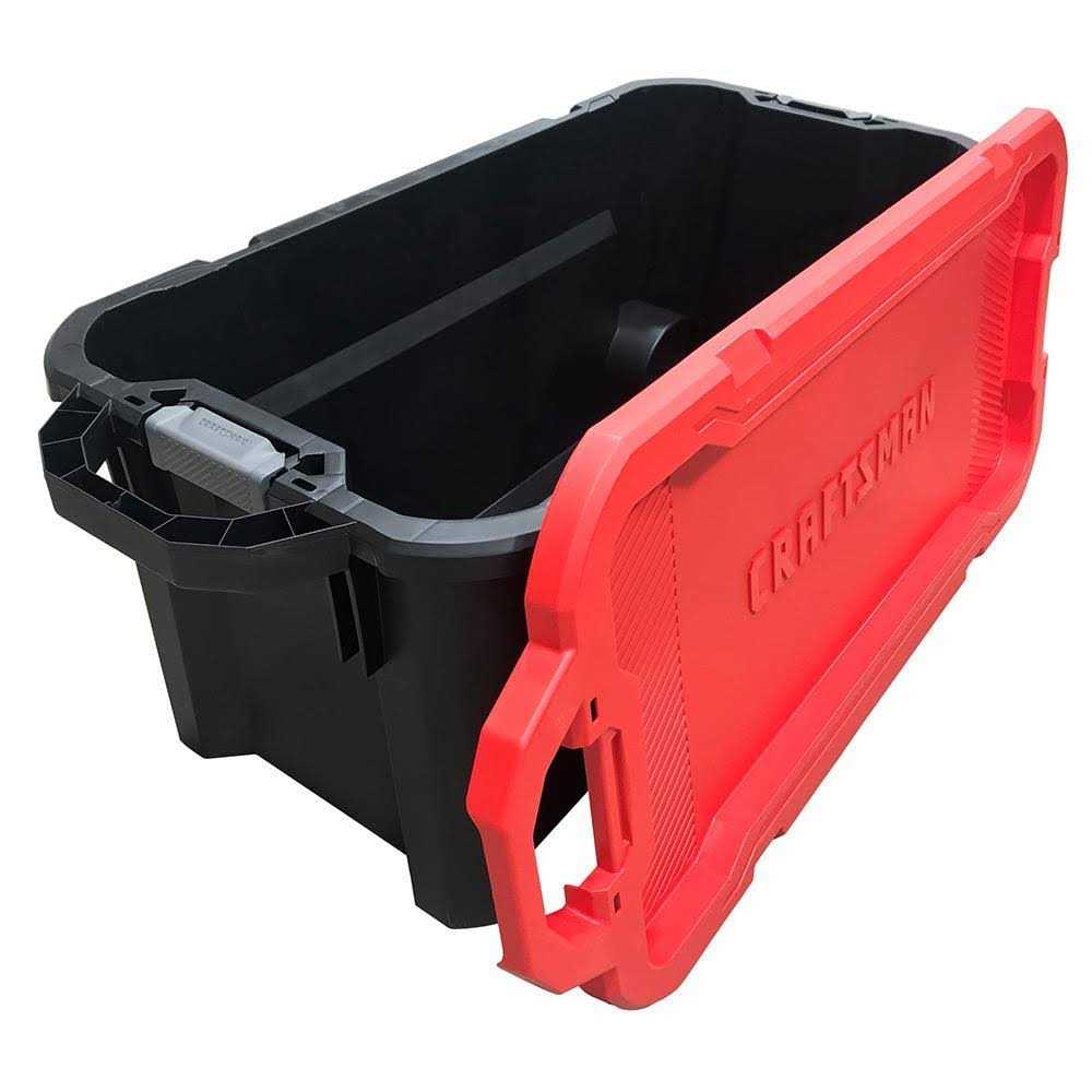 Craftsman 50-Gallon Black Tote with Latching Lid CMXXPBP50GTW