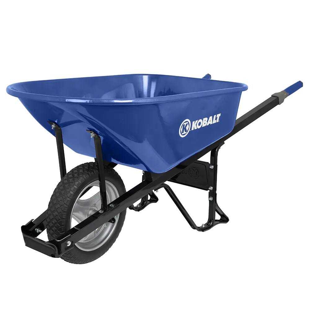 Kobalt 6-cu ft Steel Wheelbarrow Flat-Free Tire P6-SF-K 34402