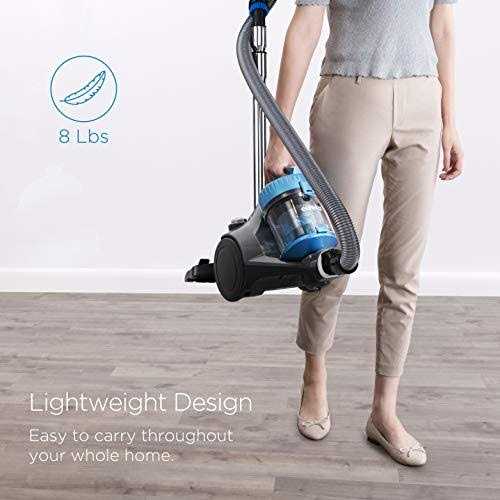 Eureka Whirlwind Bagless Canister Vacuum Cleaner, Lightweight Vac for Carpets and Hard Floors
