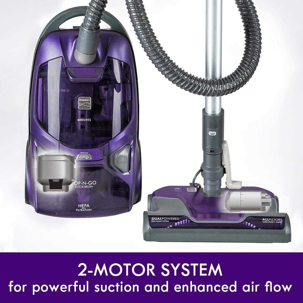 Kenmore 600 Series Friendly Lightweight Bagged Canister Vacuum with Pet PowerMate