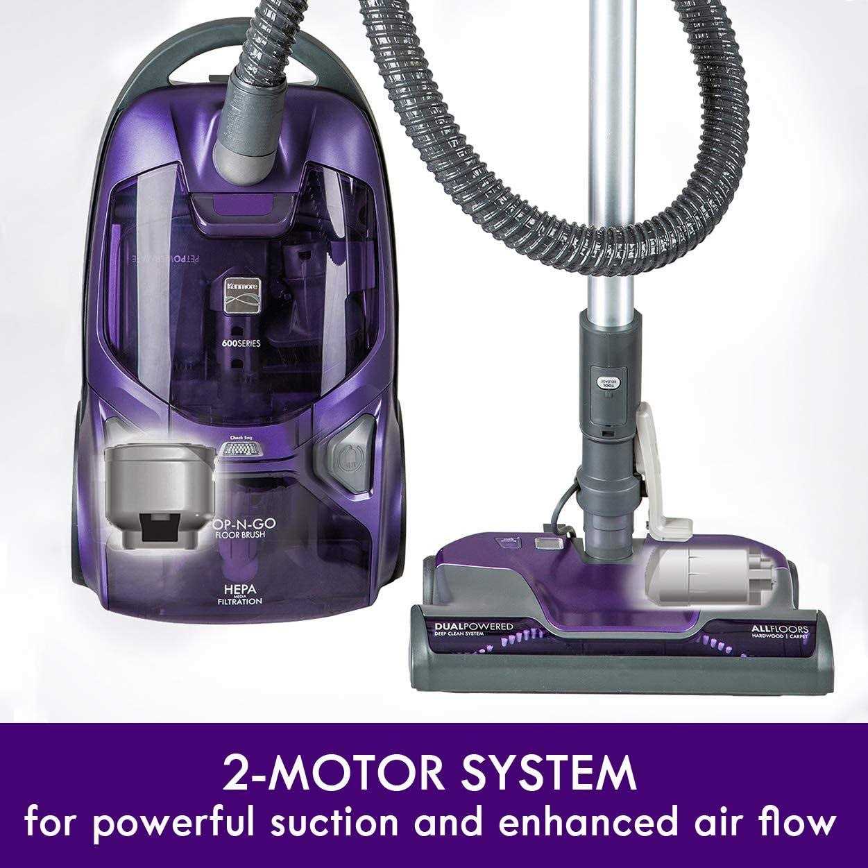 Kenmore 600 Series Friendly Lightweight Bagged Canister Vacuum with Pet PowerMate