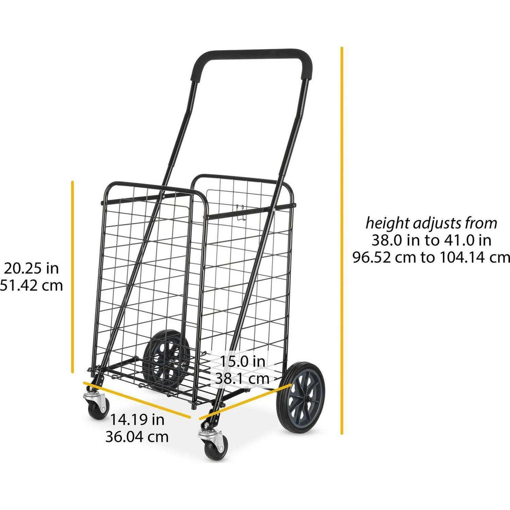 Mainstays Adjustable Rolling Shopping Cart