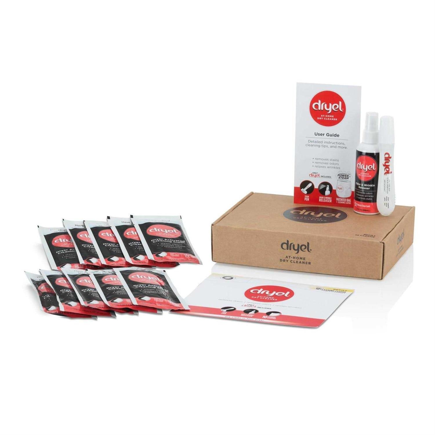 Dryel At-Home Dry Cleaner Refill Kit, Includes Dry Cleaning Cloths and To-Go Stain Removal Pen