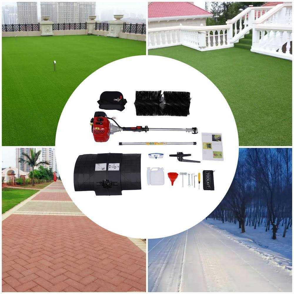 YIYIBYUS 2.3 HP Powerful Handheld Cleaning Sweeper Power Lawn Sweeper