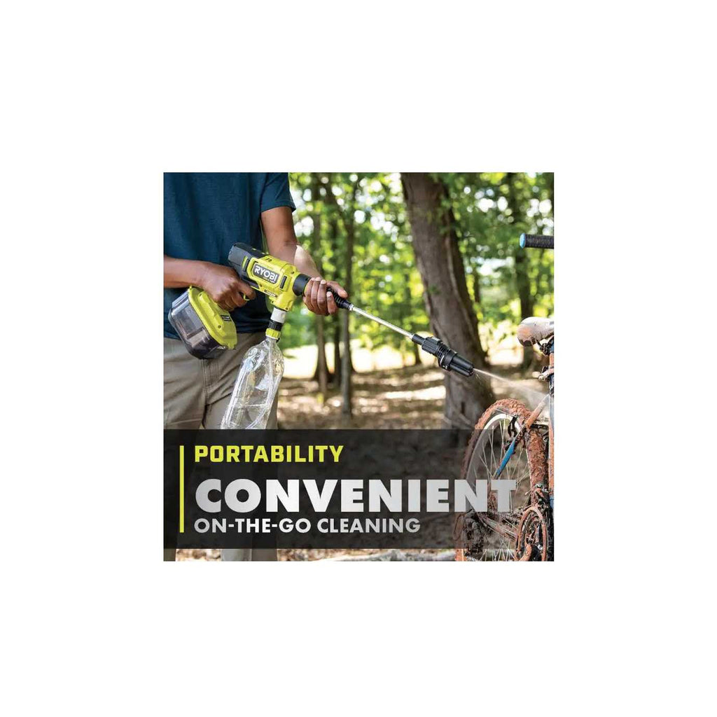 Ryobi ONE+ HP 18V Brushless EZClean 600 PSI 0.7 GPM Cordless Cold Water Power Cleaner with 4.0 Ah Battery and Charger