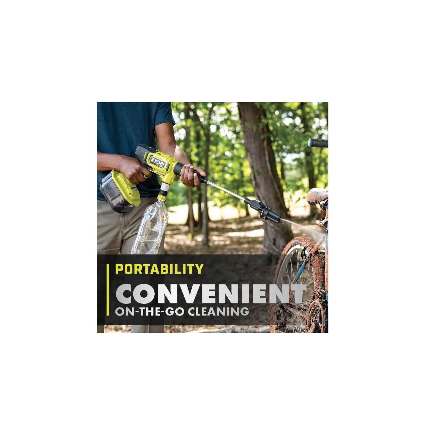 Ryobi ONE+ HP 18V Brushless EZClean 600 PSI 0.7 GPM Cordless Cold Water Power Cleaner with 4.0 Ah Battery and Charger