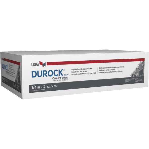 Durock 1/4 In. x 3 Ft. x 5 Ft. Interior Cement Board
