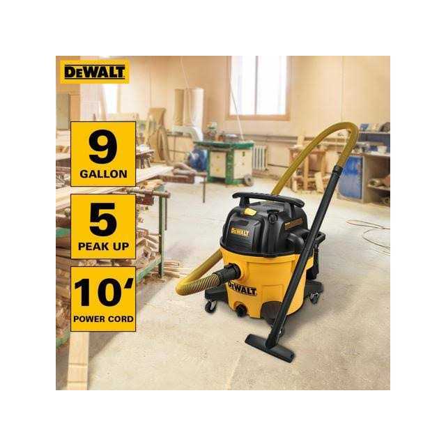 DeWalt 9 Gallon Wet/Dry VAC Heavy-Duty Shop Vacuum with Attachments