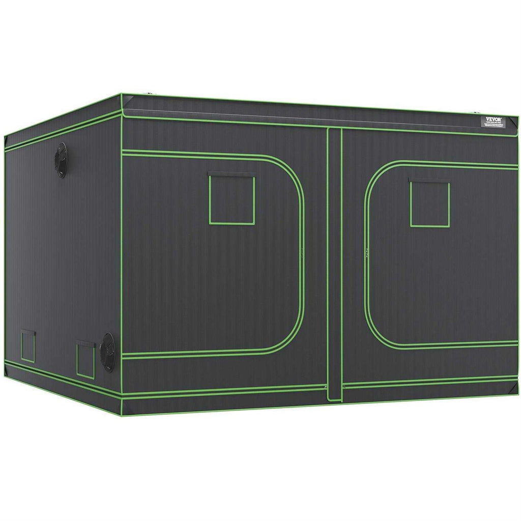 VEVOR Grow Tent High Reflective 2000D Mylar Hydroponic Growing Tent with Observation Window, Tool Bag and Floor Tray