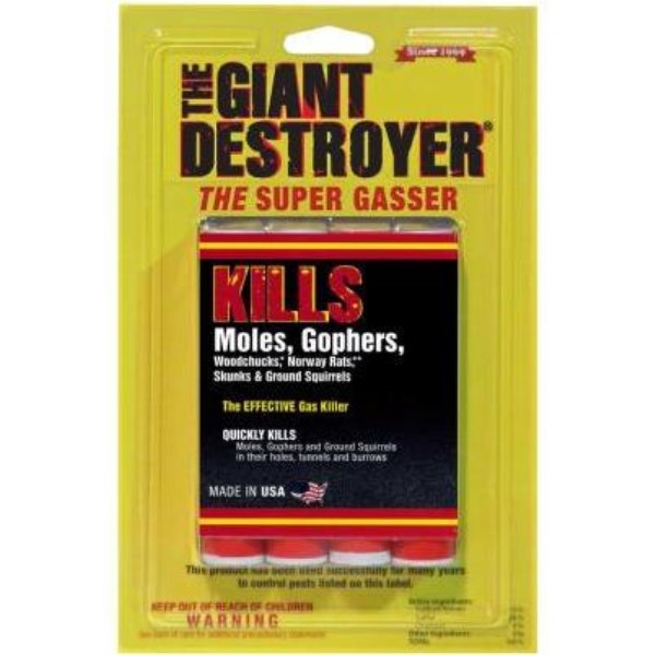 Atlas Giant Destroyer 4-Pack Gas Cartridges Mole & Gopher Killer