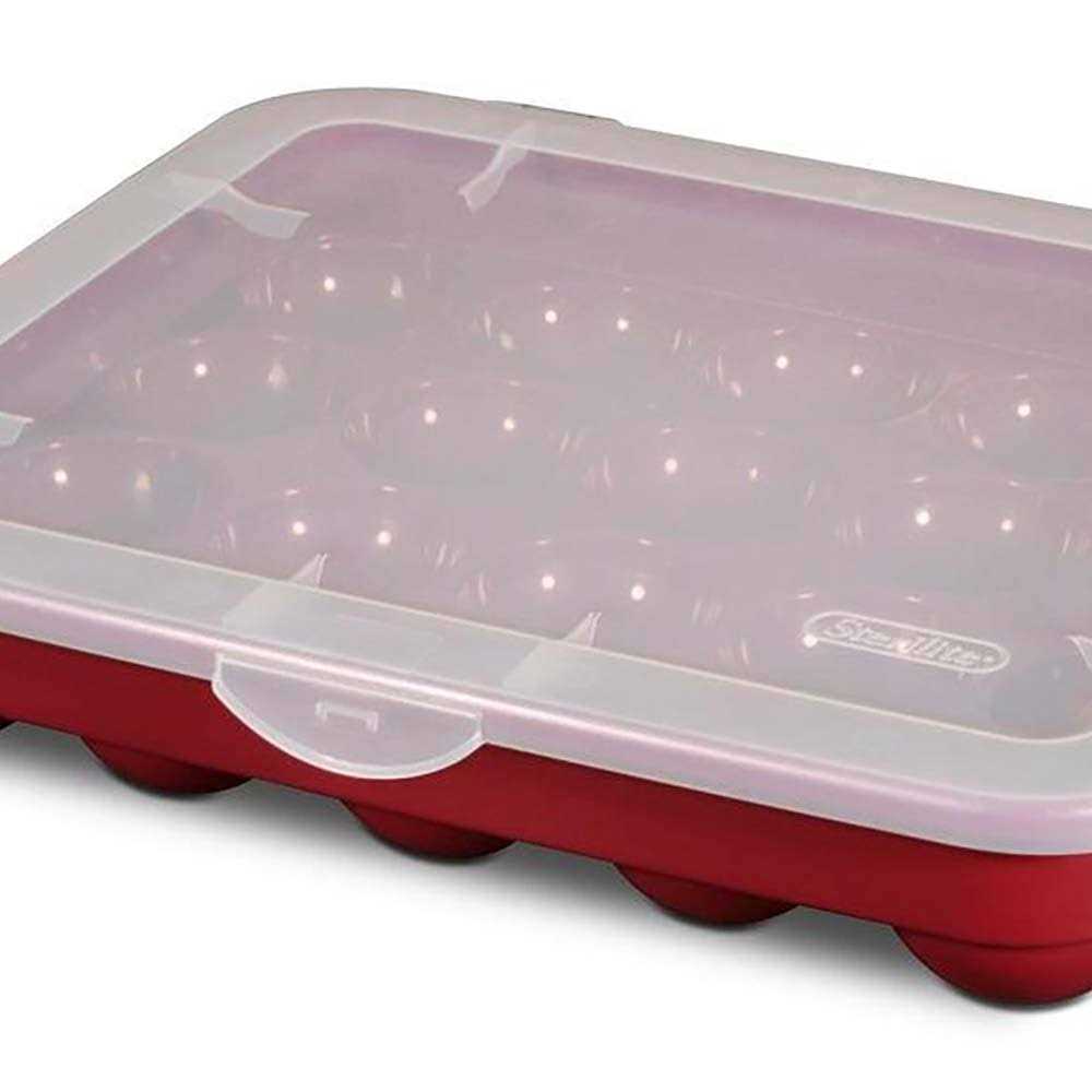 Sterilite Christmas Ornament Storage Case
