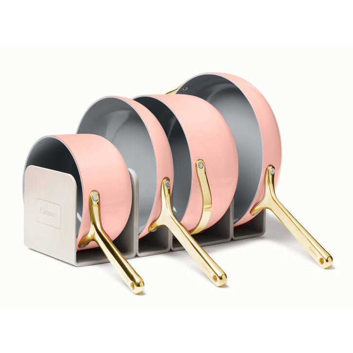Caraway Home 7-Piece Ceramic Non-Stick Cookware Set with Gold Hardware
