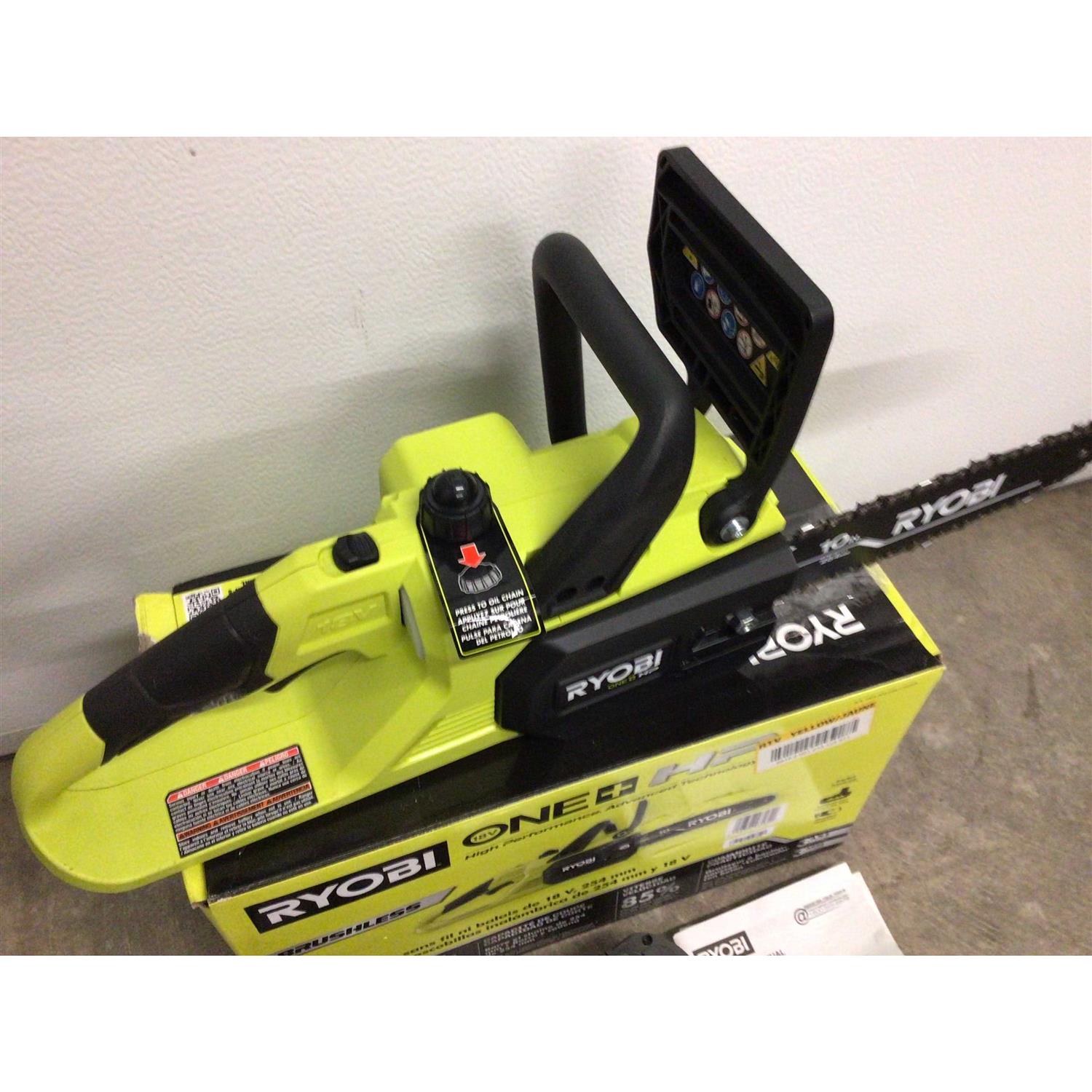RYOBI ONE+ HP 18V Brushless 10 in. Battery Chainsaw with 4.0
