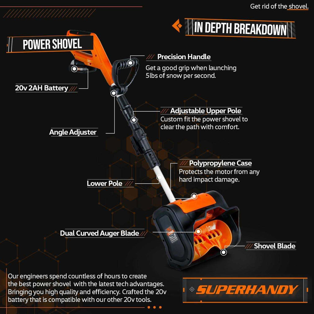 SuperHandy Cordless Snow Thrower/Shovel