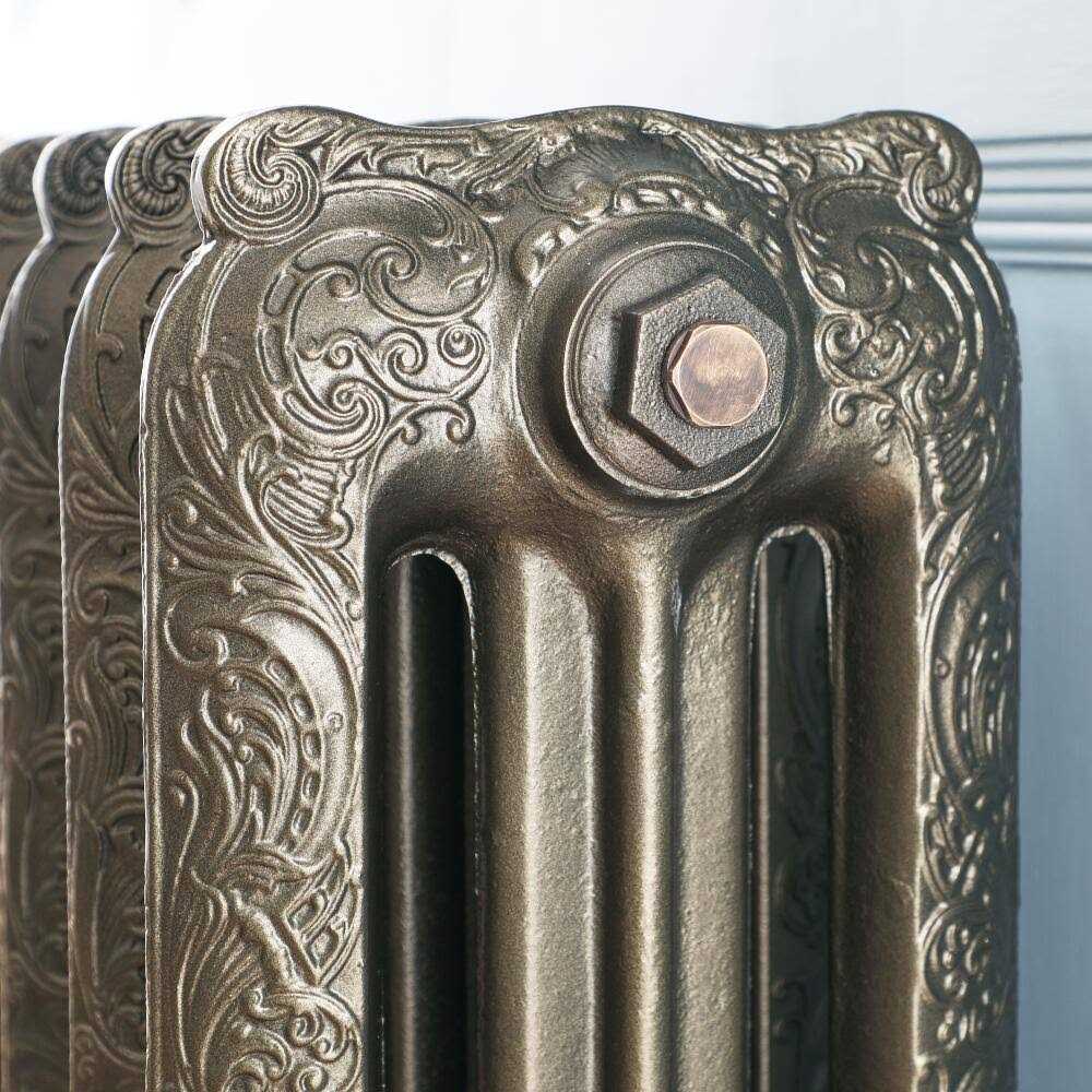 Authentic Cast Iron Radiators Horizontal Etched Floral Heating