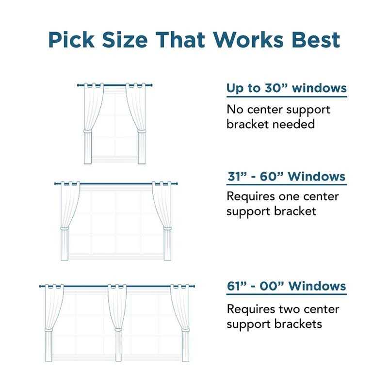 Kwik-Hang Enamel No Drill Curtain Rod Bracket