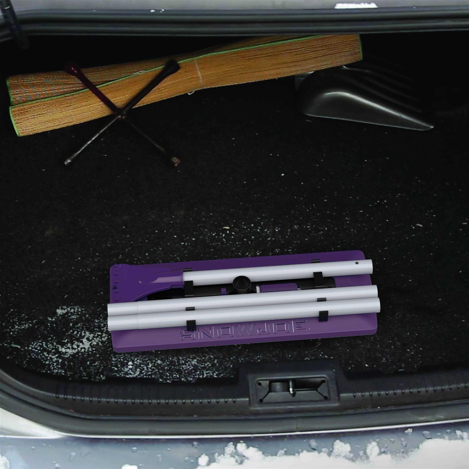 Snow Joe SJBLZD-ECM-LED-BLK 3-In-1 Telescoping Snow Broom Plus Ice Scraper