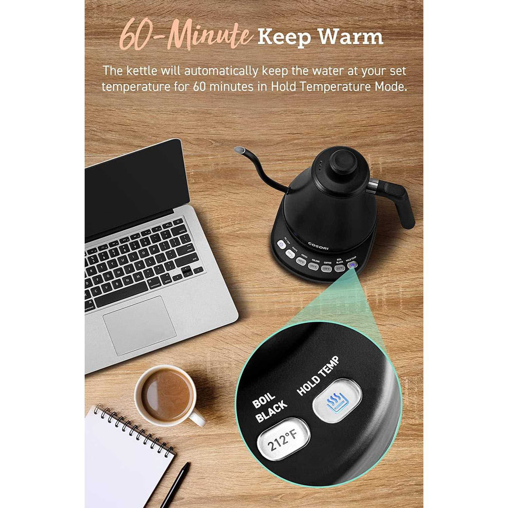 COSORI Electric Gooseneck Kettle with 5 Temperature Control Presets Pour Over Kettle for Coffee & Tea