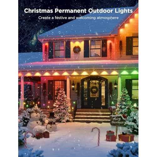 Govee Permanent Outdoor Lights Smart RGBIC Outdoor Lights with 75 Scene Modes