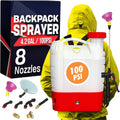 NPGLOBAL 4.2 Gallon Battery Backpack Sprayer 8 Nozzles