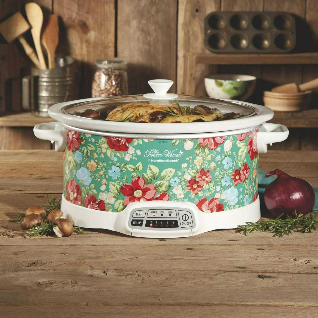 The Pioneer Woman 7 Quart Programmable Slow Cooker Vintage Floral 33479