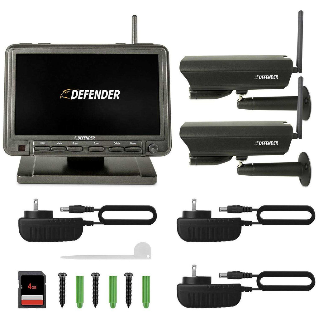 Defender PhoenixM2 Digital Wireless 7 in. Monitor DVR Security System with 2 Night Vision