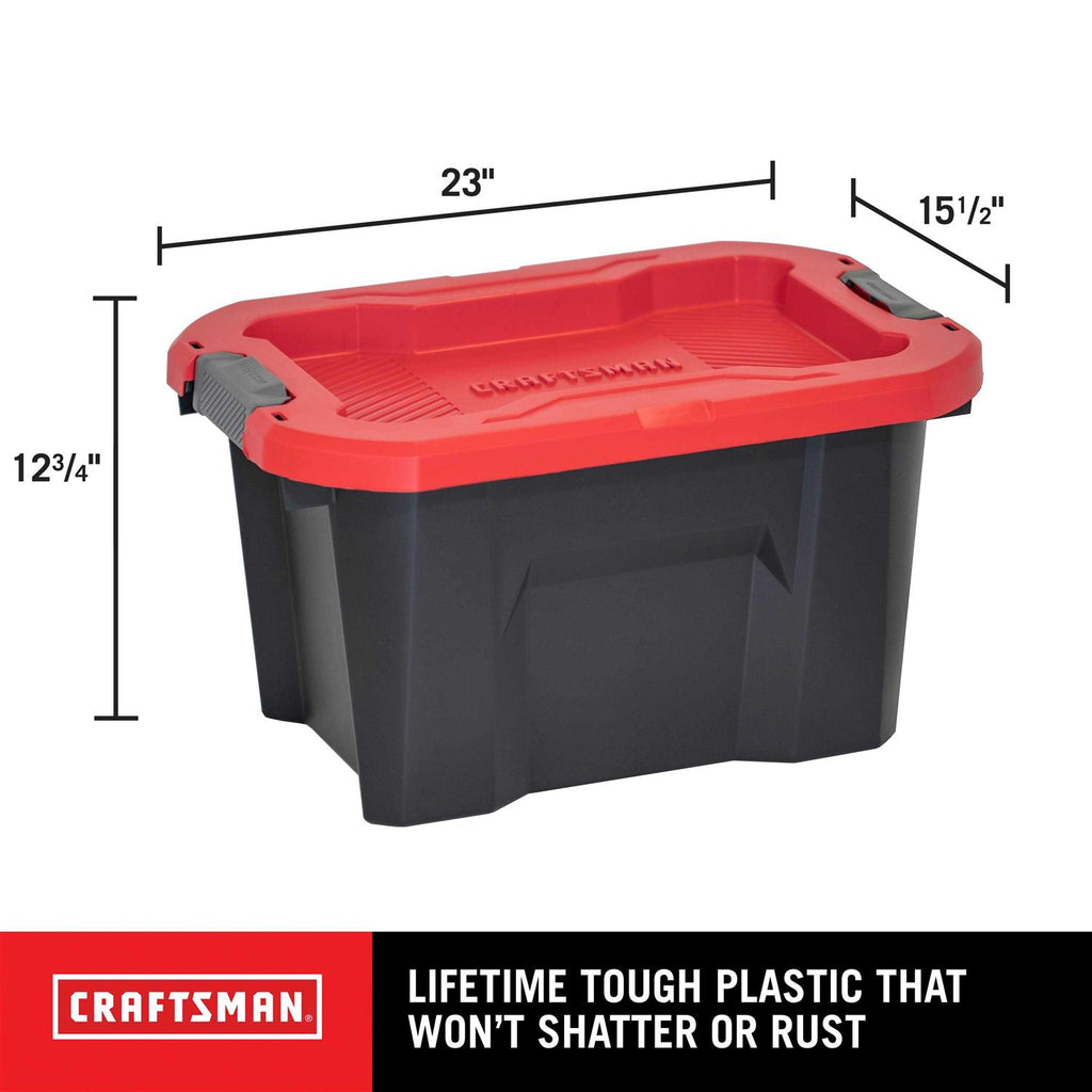 CRAFTSMAN Black Heavy Duty Tote with Latching Lid CMXXPBP