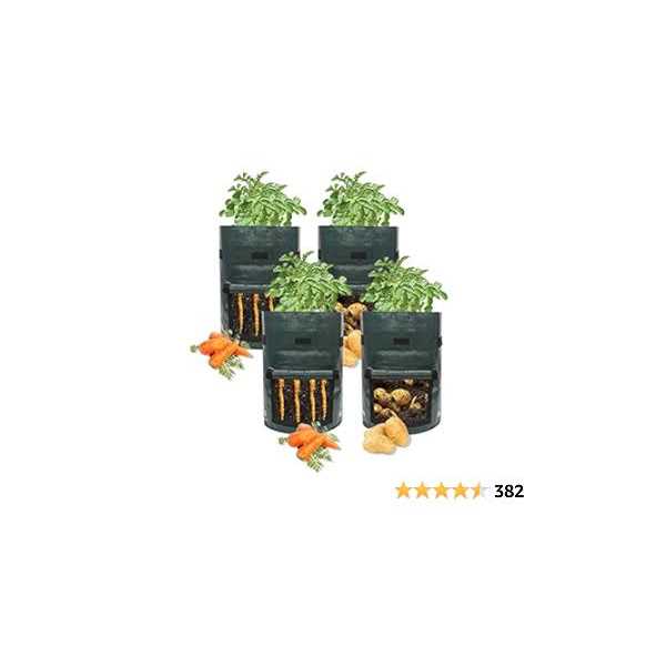 Garden Potato Grow Bags with Flap and Handles Aeration Fabric Pots Heavy Duty