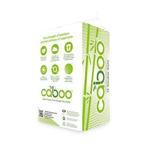 Caboo Tree-Free Bamboo Toilet Paper Septic Safe Biodegradable Bath Tissue
