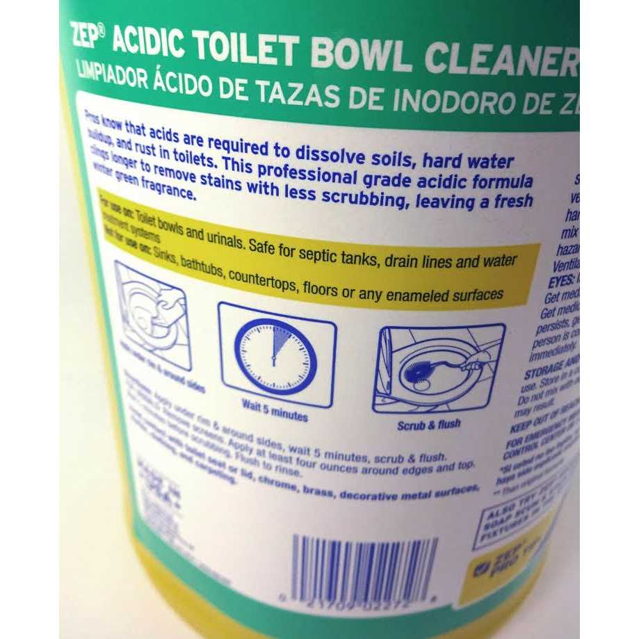 Zep Commercial Acidic Toilet Bowl Cleaner