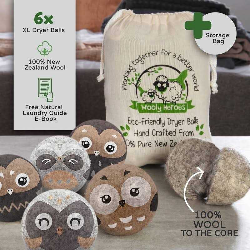 Wooly Heroes Dryer Balls Organic Wool